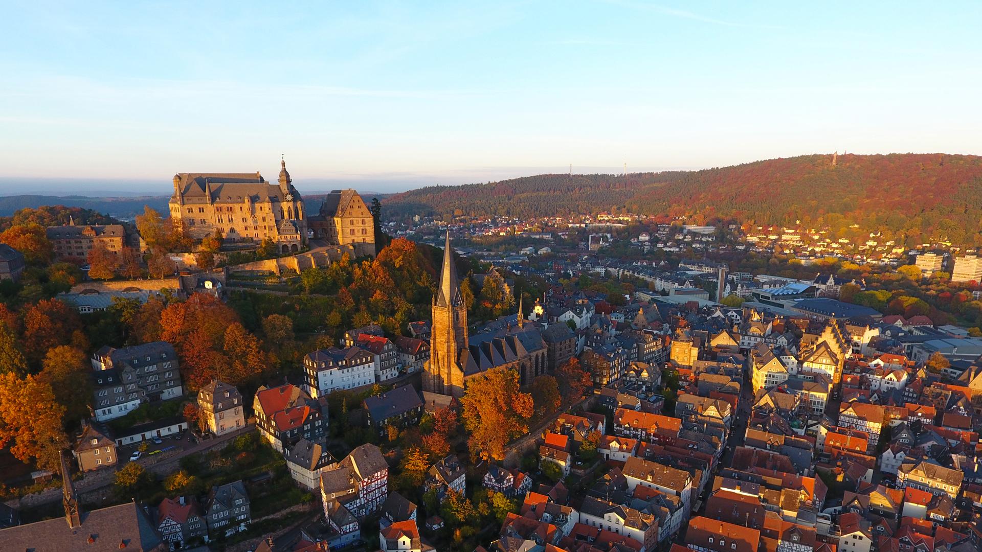 Marburger Schloss und Altstadt